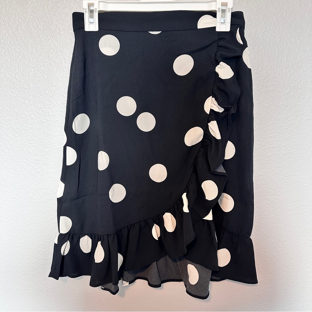 Modcloth Black and White Polka Dot Skirt